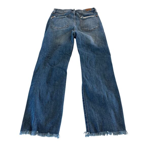 Judy Blue Straight Crop Distressed‎ Jeans Size 5 /27 - Picture 2 of 11